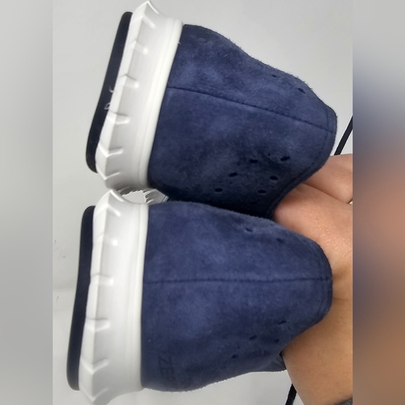 Cole Haan Zerogrand Wingtip Women's Blue Suede Leather Shoes Size 7B Excellent - Picture 8 of 16